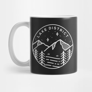 Lake District National Park, Cumbria Emblem - Black Mug